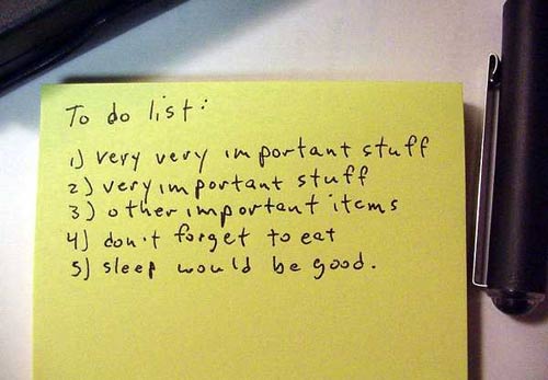 Important To Do List